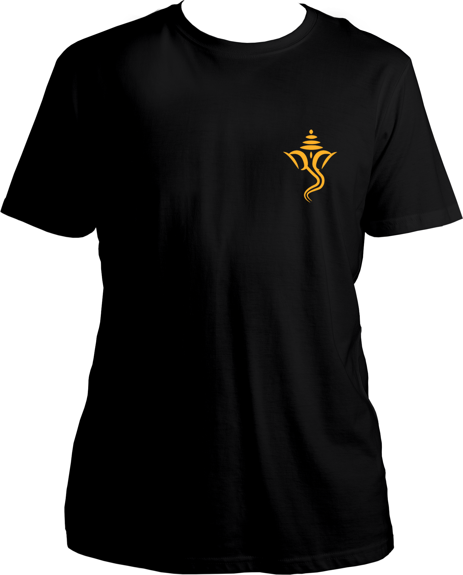 Front view of Ganesh Ji Unisex T-Shirt showcasing Lord Ganesha’s image in vibrant colors.