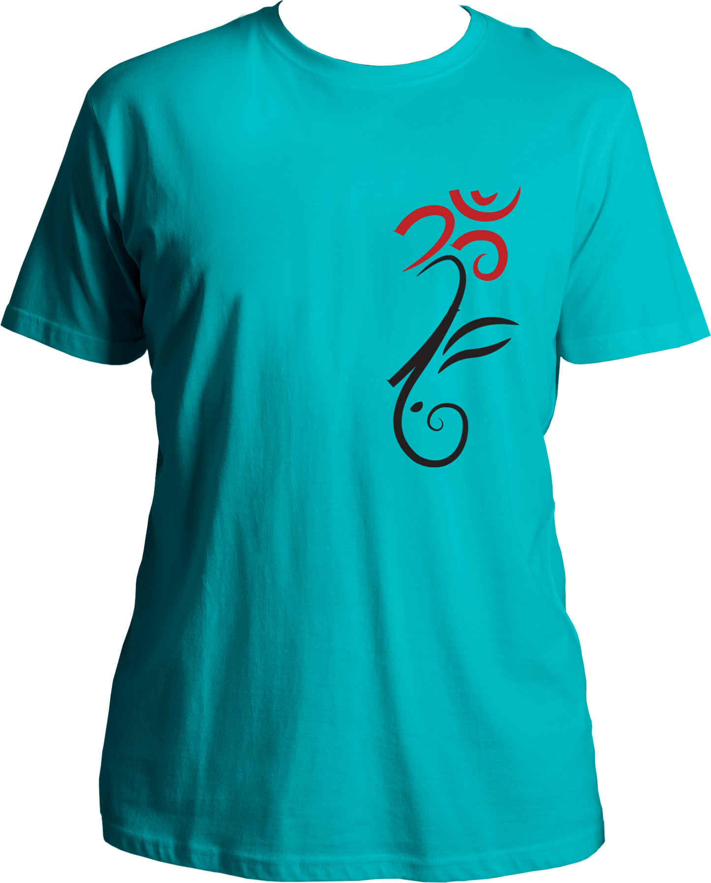 Front view of Om Ganesha Unisex T-Shirt featuring the Om symbol and Lord Ganesha design.