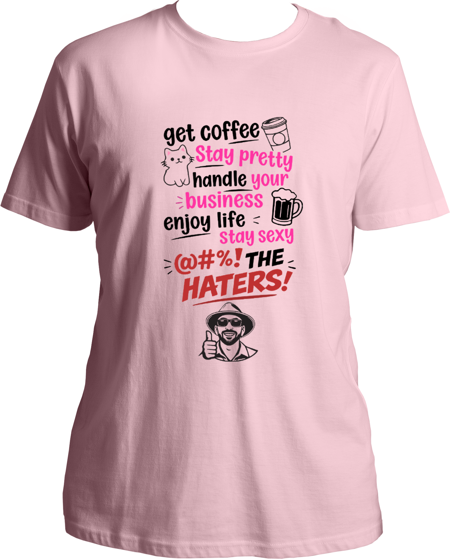 get coffee stay pretty unisex baby pink t shirt viral trend statement design