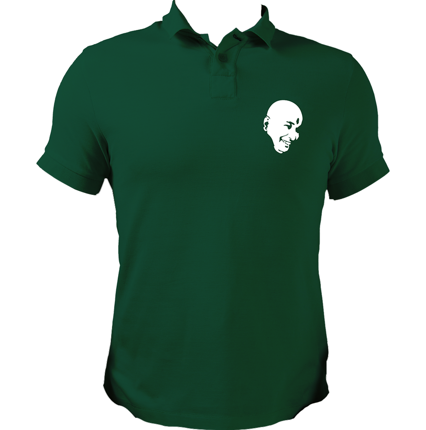 Dark Green Guruji polo T-shirt with Guruji spiritual portrait by Garrari