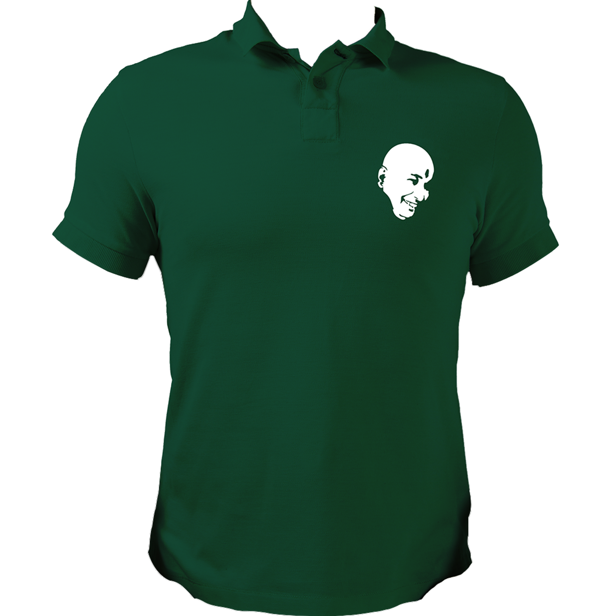 Dark Green Guruji polo T-shirt with Guruji spiritual portrait by Garrari