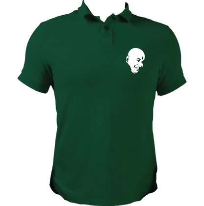 Dark Green Guruji polo T-shirt with Guruji spiritual portrait by Garrari