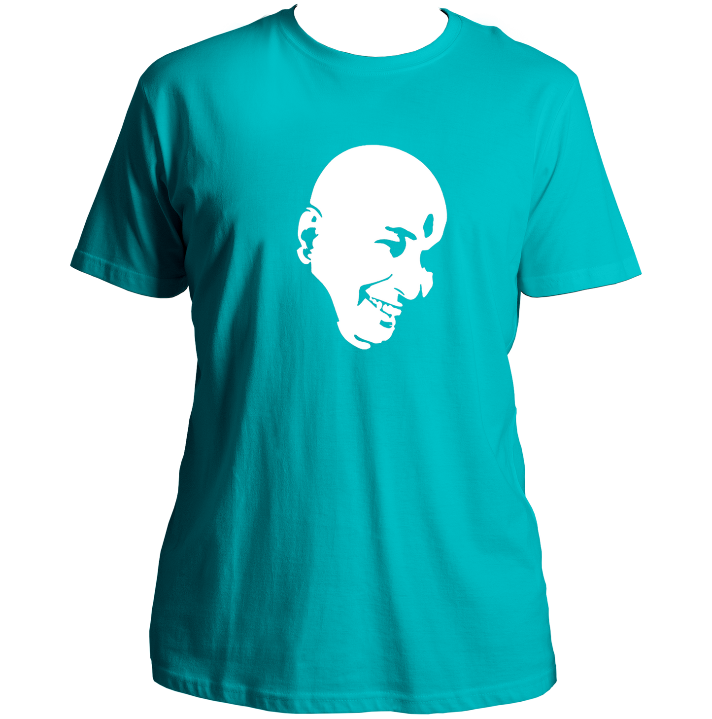Aqua Blue Guruji unisex T-shirt with Guruji devotional image by Garrari