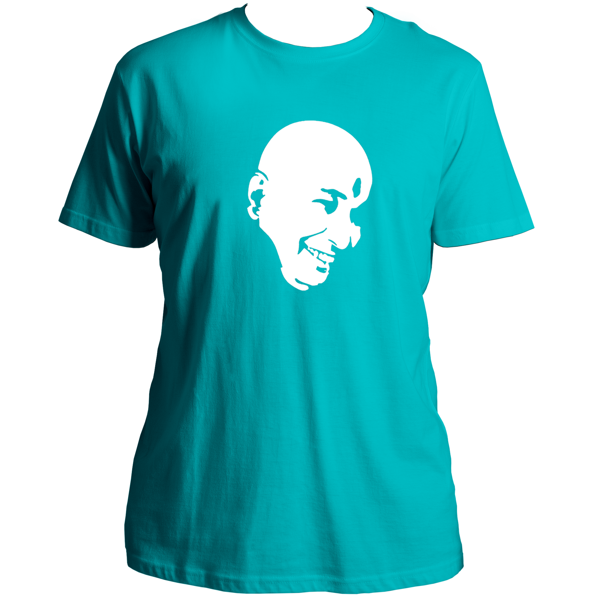 Aqua Blue Guruji unisex T-shirt with Guruji devotional image by Garrari