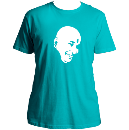 Aqua Blue Guruji unisex T-shirt with Guruji devotional image by Garrari