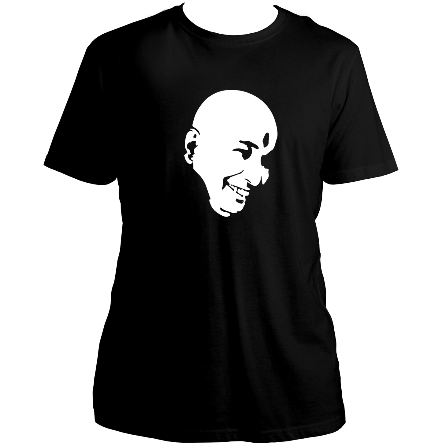 Black Guruji unisex T-shirt with Bade Mandir Wale Guruji design by Garrari