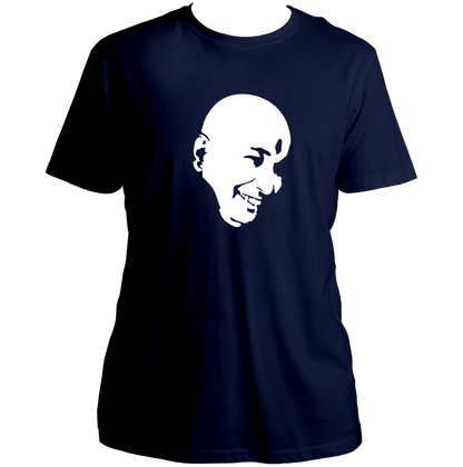Navy Blue Guruji unisex T-shirt with Guruji devotional artwork by Garrari