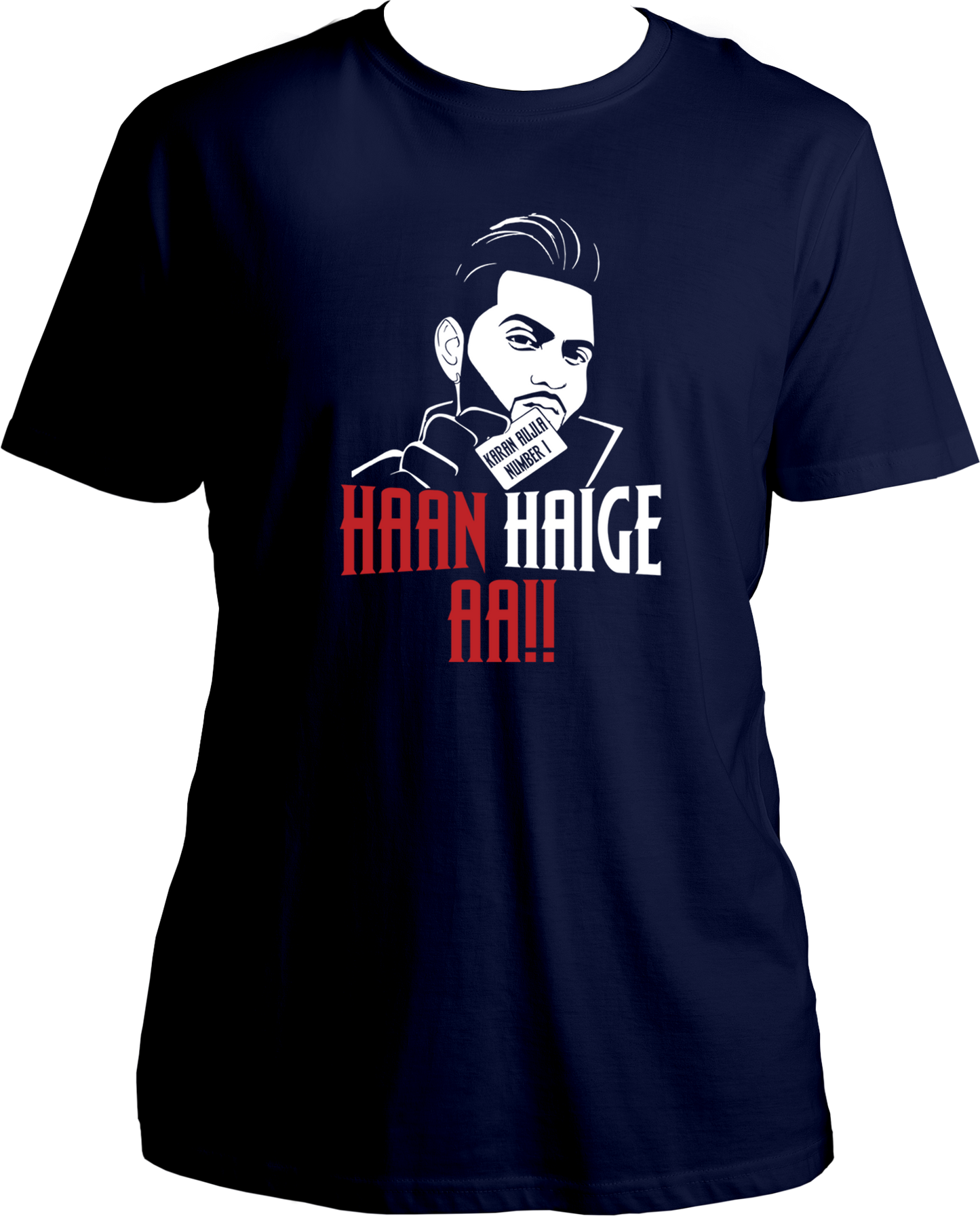 Haan Haige Aa unisex T-shirt inspired by Karan Aujla’s hit song, designed for fans of Punjabi music."