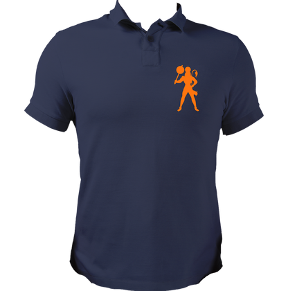 Navy Blue Hanuman Ji polo T-shirt with Lord Hanuman print by Garrari
