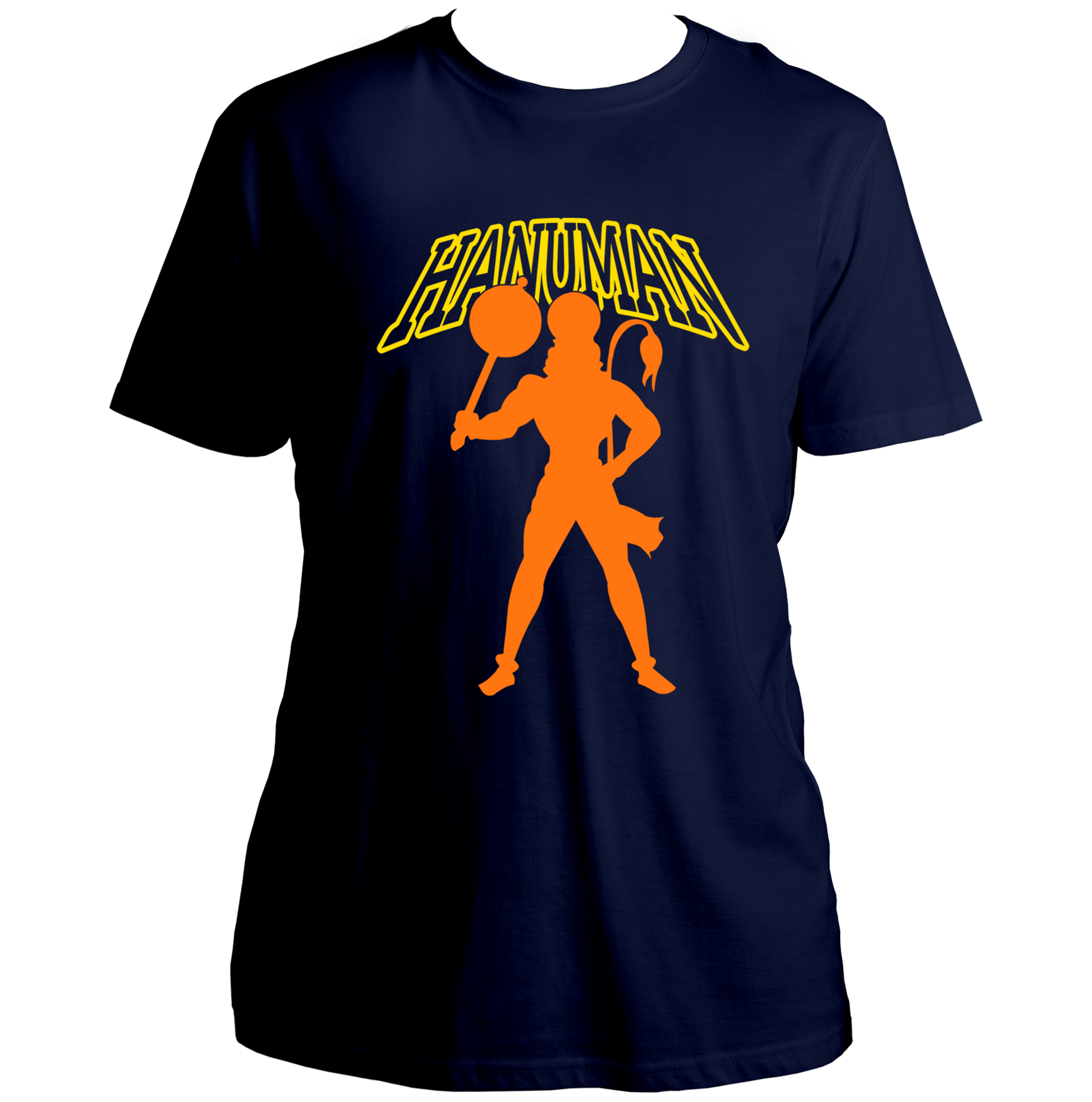 Navy Blue Hanuman Ji unisex T-shirt with Hanuman Ji devotional design by Garrari