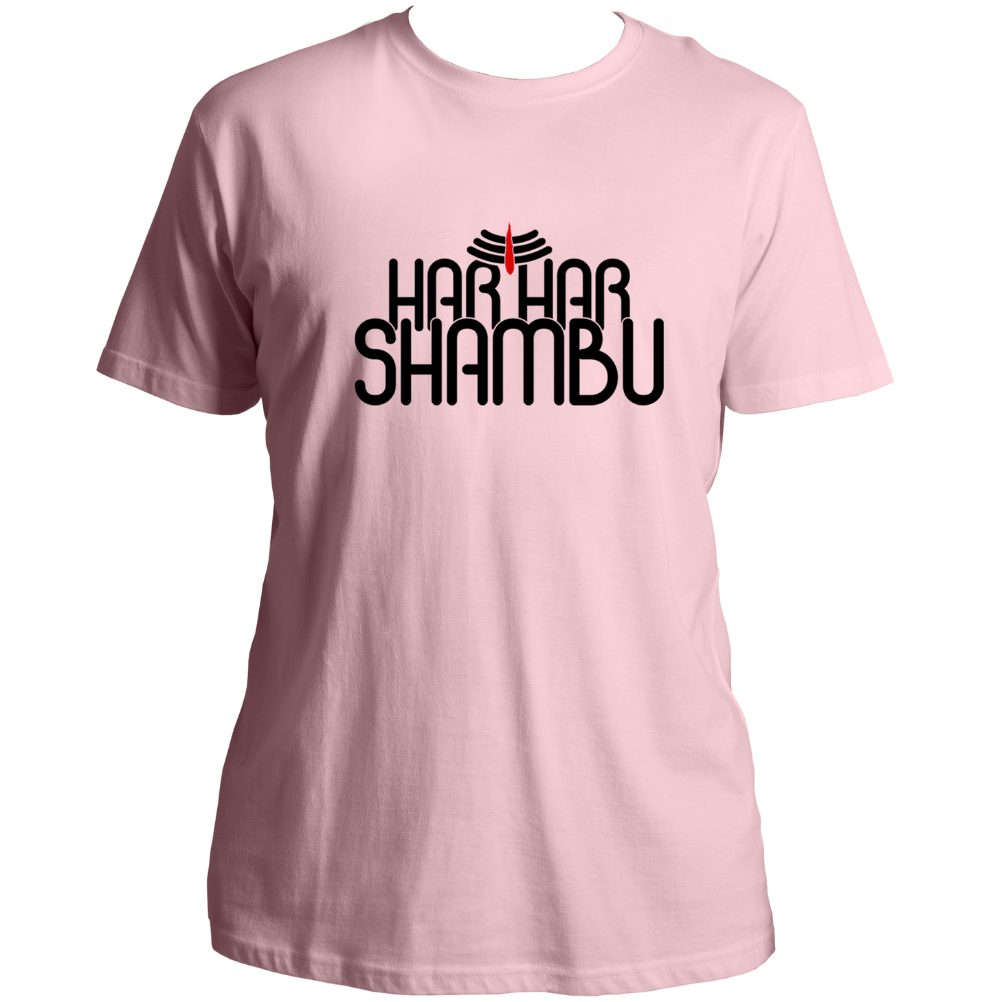 Baby Pink Har Har Shambhu unisex T-shirt with Har Har Shambhu print by Garrari