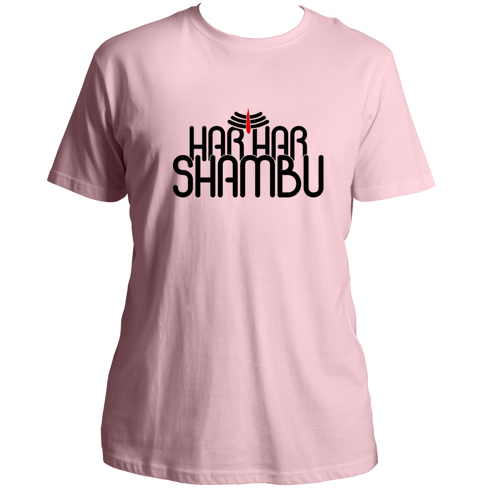 Baby Pink Har Har Shambhu unisex T-shirt with Har Har Shambhu print by Garrari