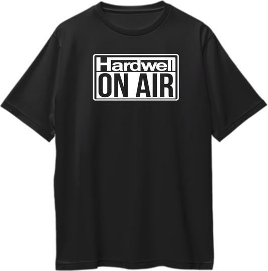 Hardwell On Air Oversized Unisex T-Shirt for EDM fans and Hardwell lovers, perfect for concerts, festivals, or casual wear.