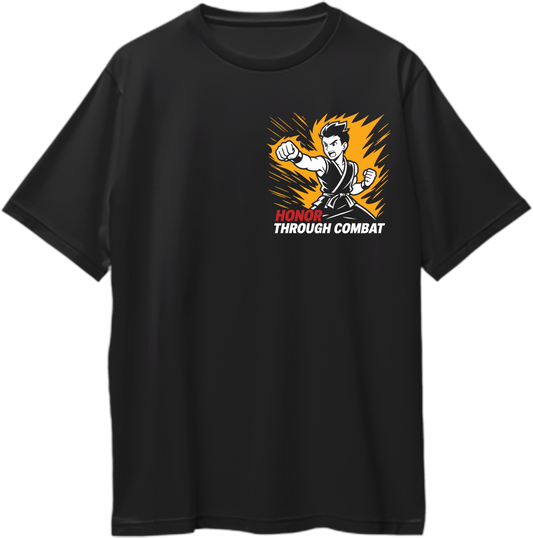Honor Through Combat Anime Karate Oversized Unisex T-Shirts