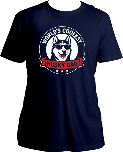 World’s Coolest Husky Dad unisex regular fit tee