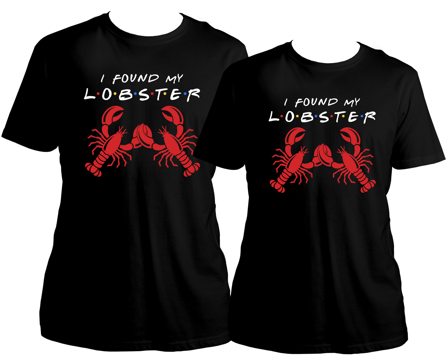 "Get ready to show off your 'lobster love' with our I Found My Lobster Couple Combo Unisex T-Shirts! Made with 100% cotton, these comfortable tees are specially designed for couples who are made for each other. Don't wait any longer, order now and celebrate your special bond with your partner!"