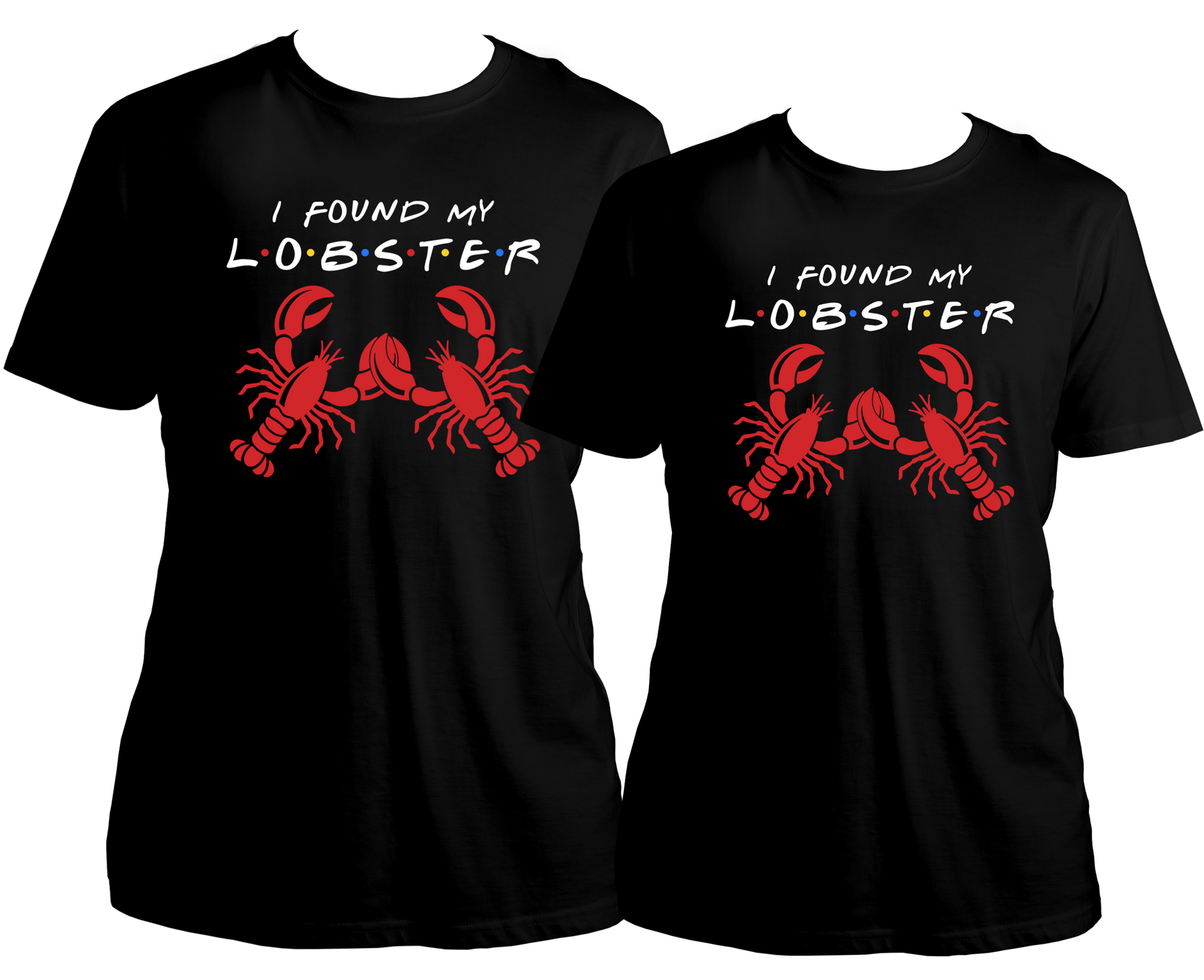 "Get ready to show off your 'lobster love' with our I Found My Lobster Couple Combo Unisex T-Shirts! Made with 100% cotton, these comfortable tees are specially designed for couples who are made for each other. Don't wait any longer, order now and celebrate your special bond with your partner!"