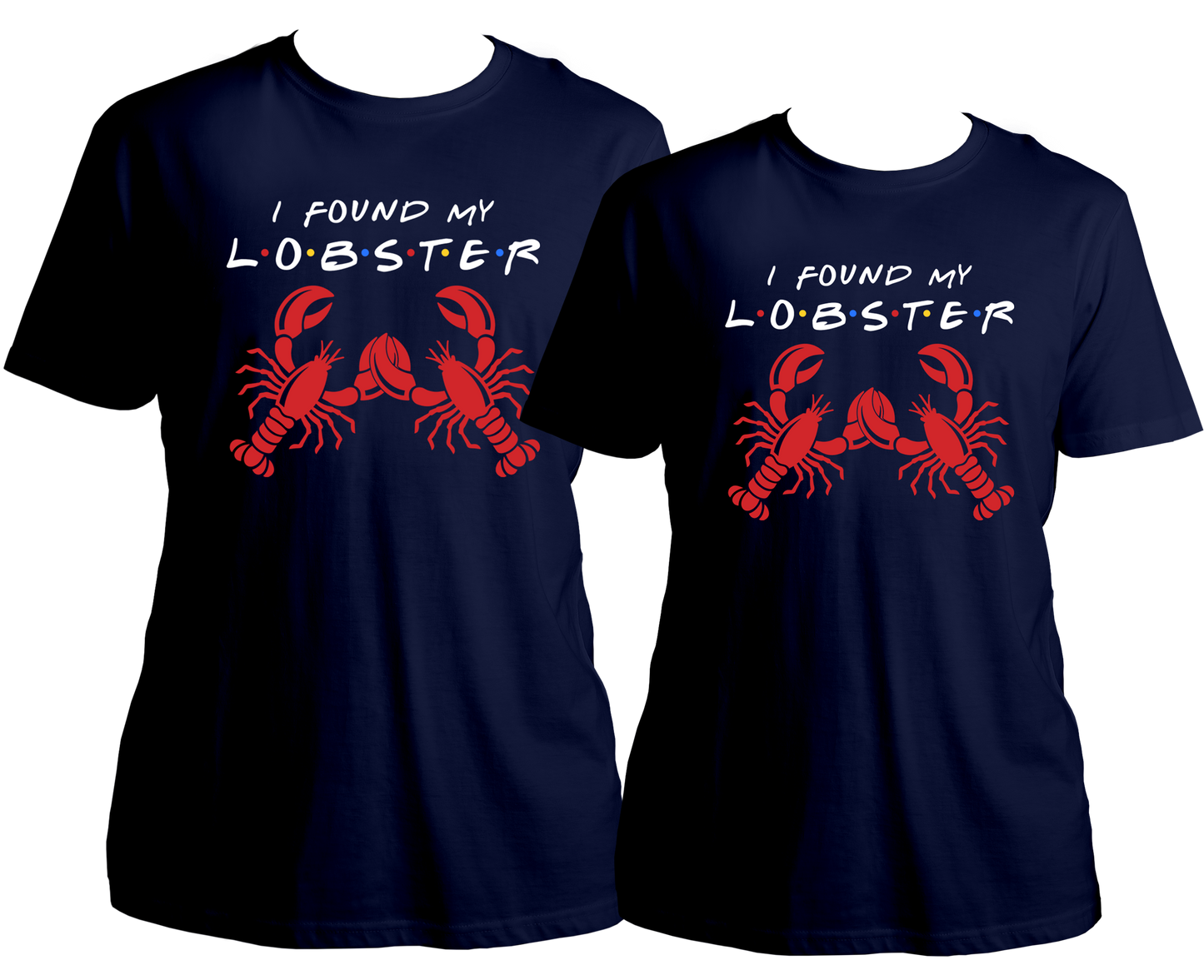 "Get ready to show off your 'lobster love' with our I Found My Lobster Couple Combo Unisex T-Shirts! Made with 100% cotton, these comfortable tees are specially designed for couples who are made for each other. Don't wait any longer, order now and celebrate your special bond with your partner!"