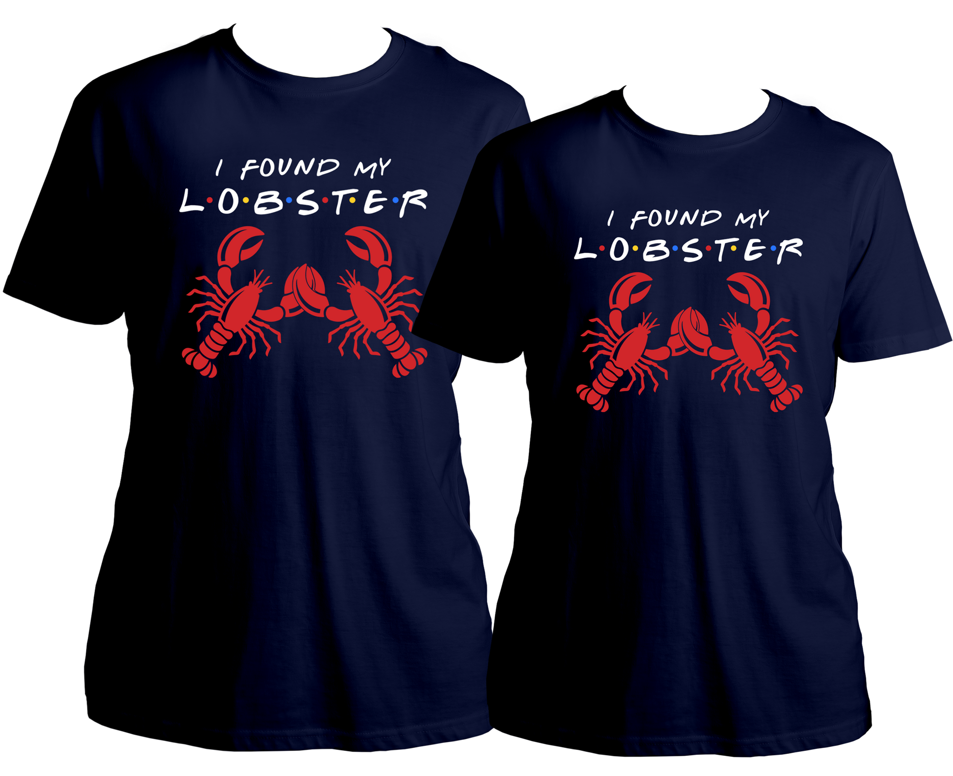 "Get ready to show off your 'lobster love' with our I Found My Lobster Couple Combo Unisex T-Shirts! Made with 100% cotton, these comfortable tees are specially designed for couples who are made for each other. Don't wait any longer, order now and celebrate your special bond with your partner!"