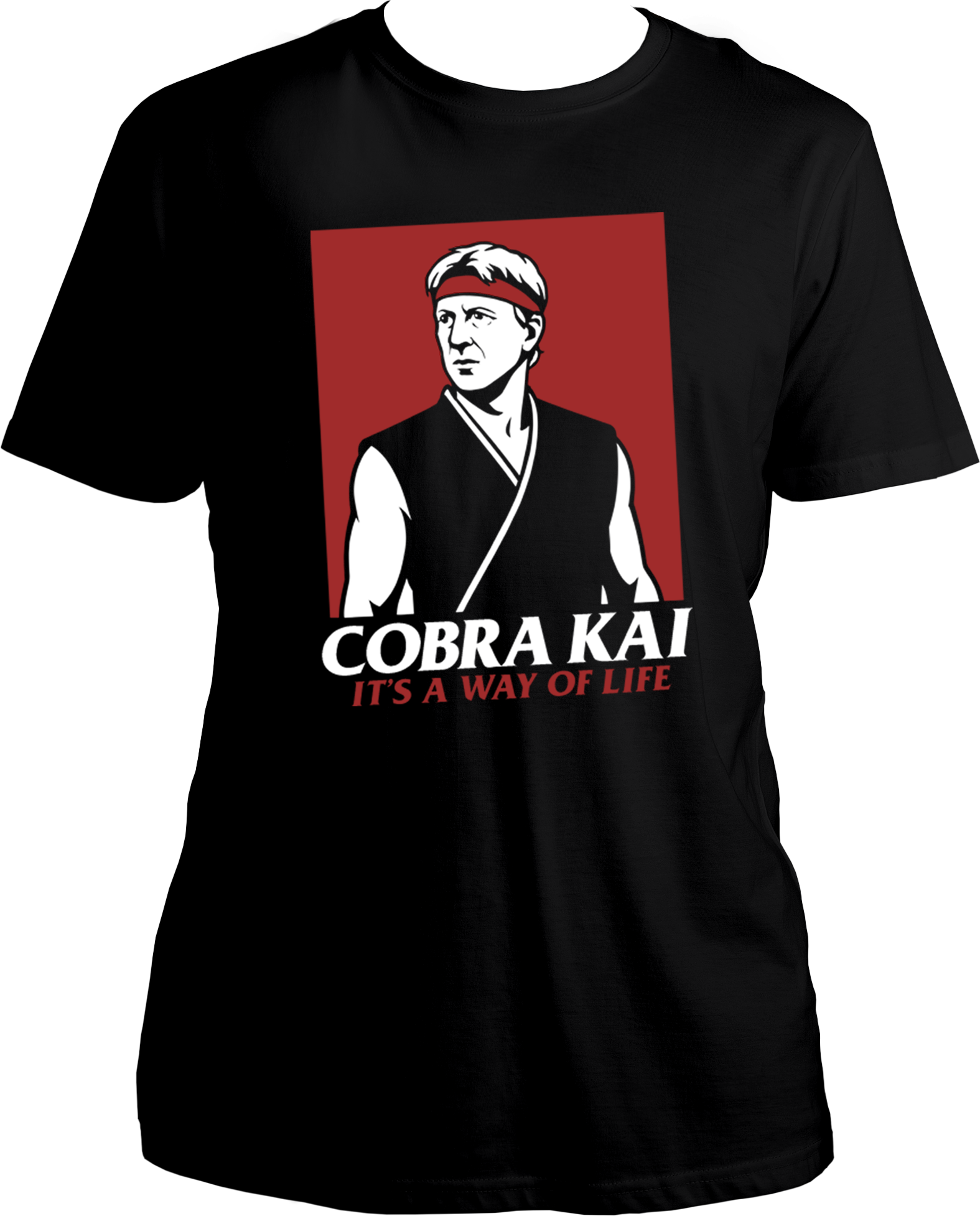 Cobra Kai regular fit unisex T-shirt with It’s a Way of Life slogan and Johnny Lawrence graphic