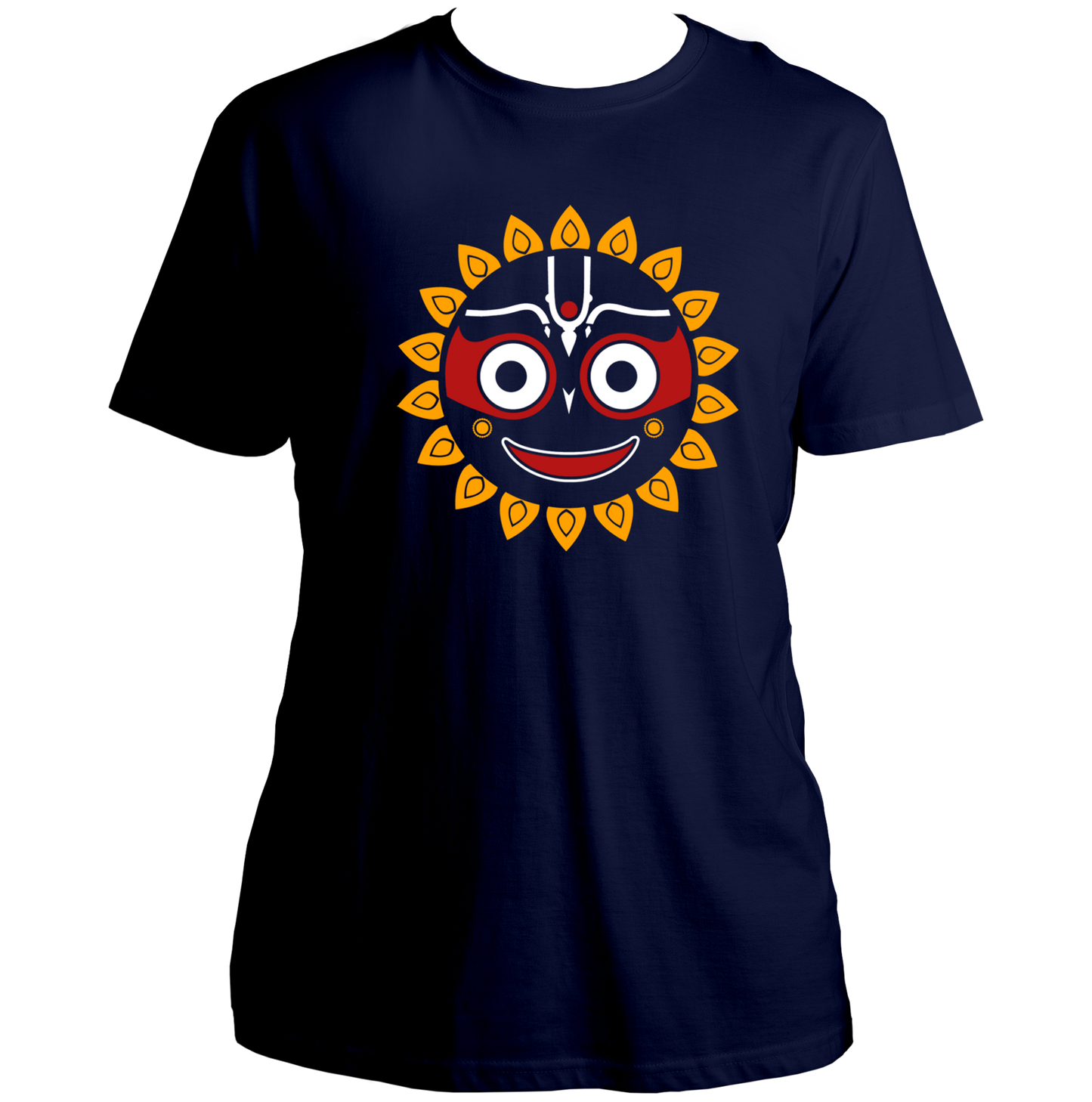 Black Jagannath Ji unisex T-shirt with Lord Jagannath face artwork by Garrari