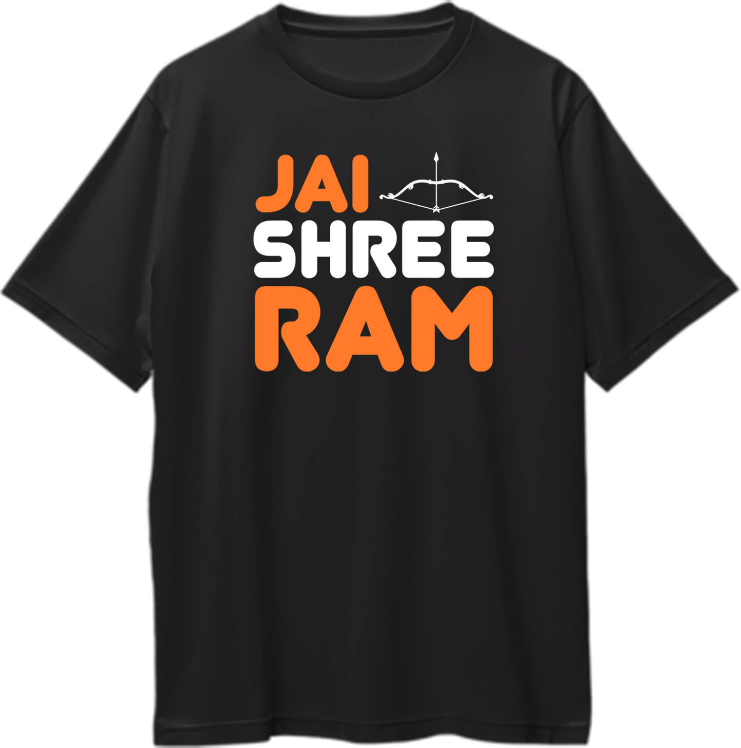 Jai Shree Ram oversized unisex t-shirt featuring divine Shri Ram design, perfect for Ram Bhakts and devotees celebrating Ayodhya and Ram Mandir.