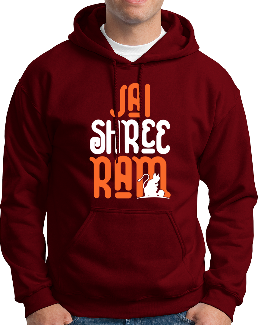 "Get ready to welcome Prabhu Shree Ram back to Aayodhya with our Jai Shree Ram Unisex Hoodie! Keep yourself warm and cozy while celebrating in the colors of Shree Ram. Don't miss out on the opportunity to show your devotion and celebrate with style!" 22 tareek ko prabhu aa rahe hain