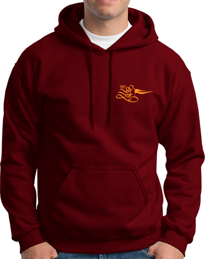 Maroon Jai Shree Ram unisex hoodie with Hindi calligraphy Shree Ram print by Garrari