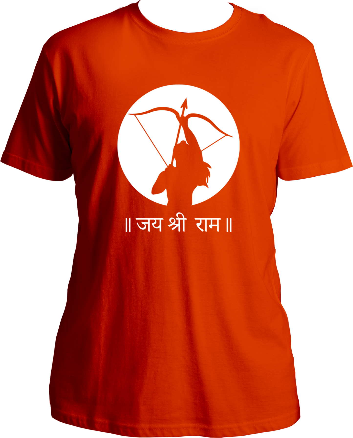 "Color yourself in devotion with our Jai Shree Ram unisex T-Shirts. Celebrate the return of Bhagwan Ram in Ayodhya ji with this playful nod to devotion. Perfect for all Shree Ram devotees, this t-shirt invites you to devote yourself to Prabhu Shree Ram. Jai Shree Ram!"