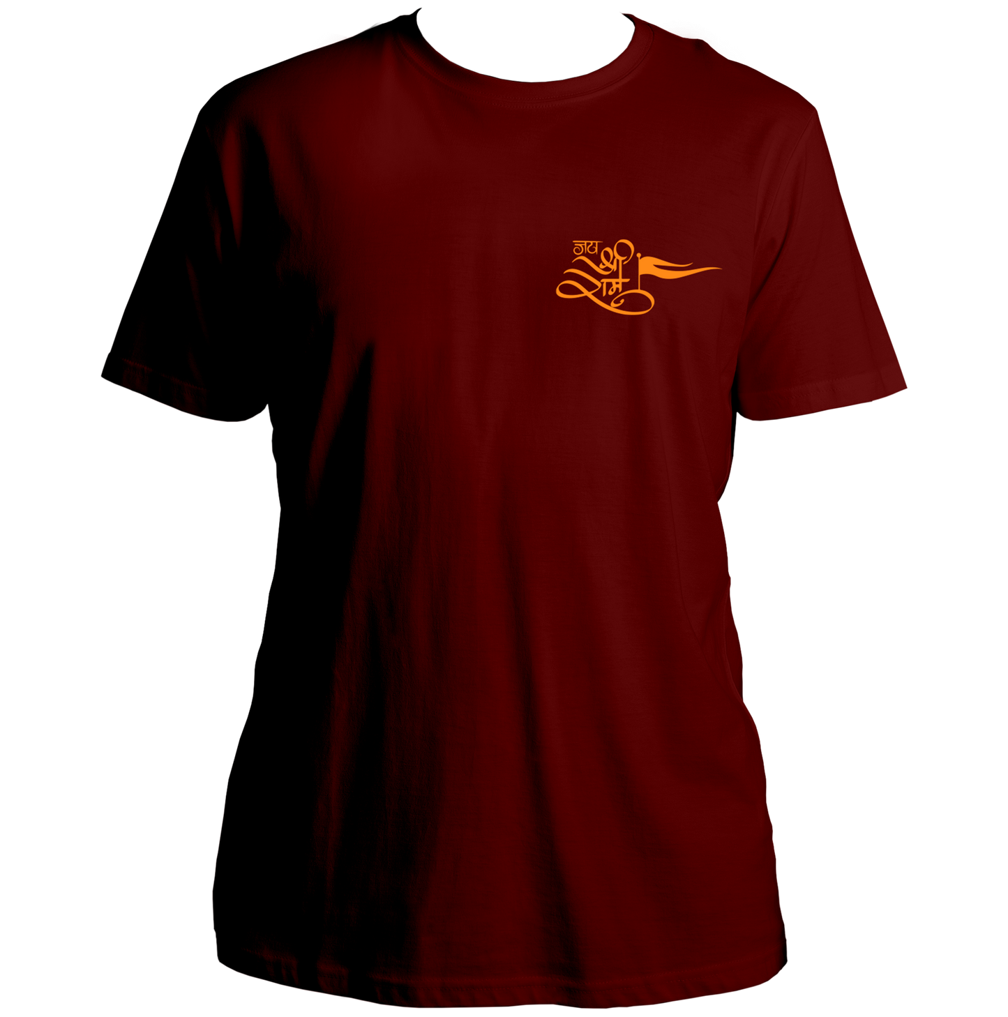 Maroon Jai Shree Ram unisex T-shirt with Jai Shree Ram chest print by Garrari