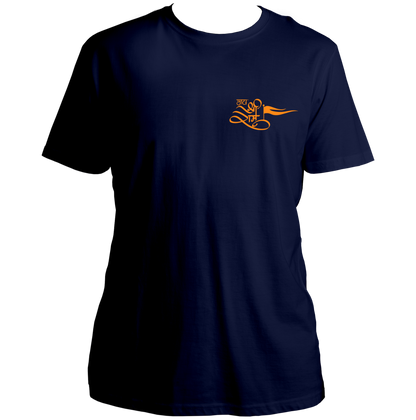Navy Blue Jai Shree Ram unisex T-shirt with pocket-side devotional print by Garrari