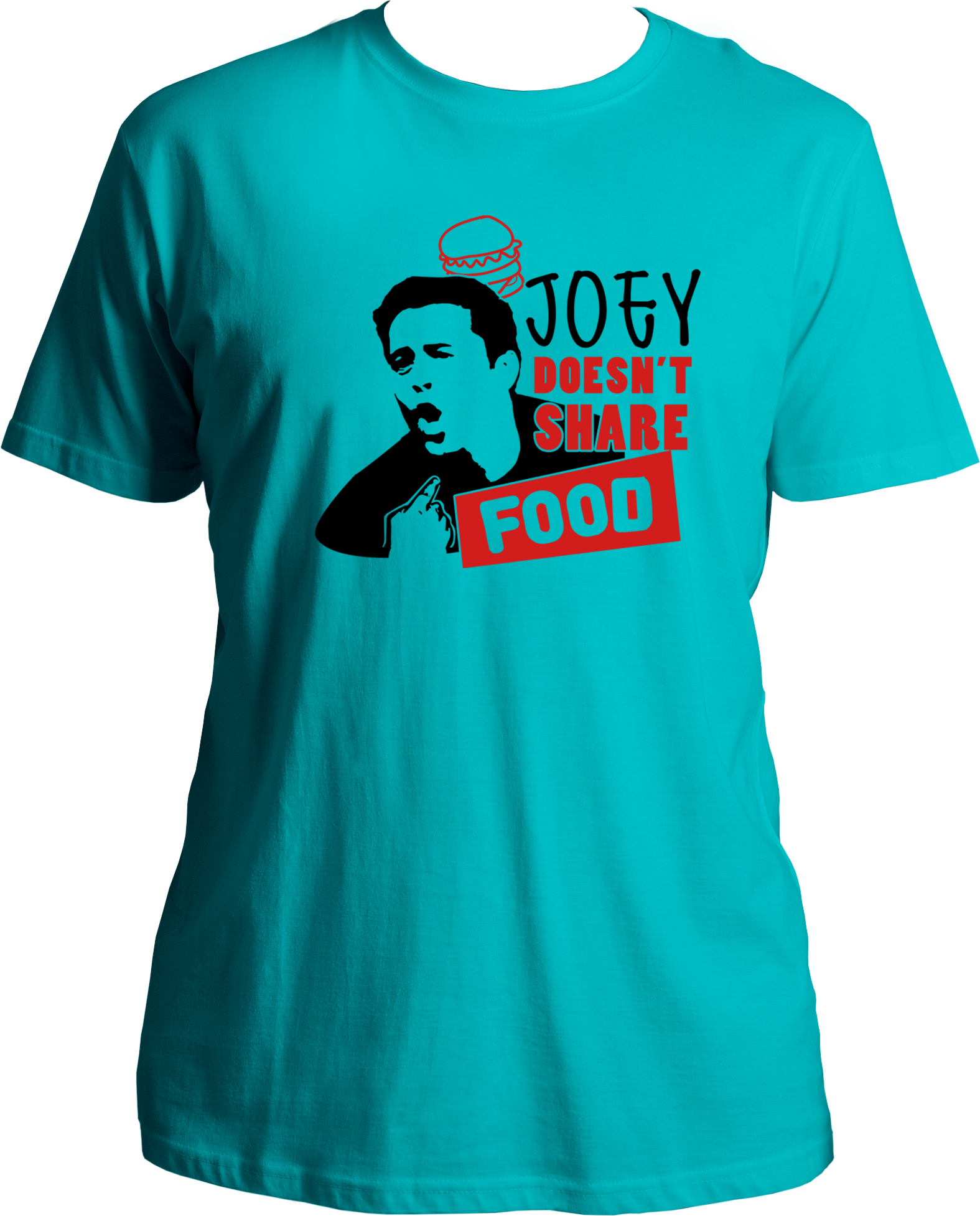 For all the food lovers out there, it's time to show some fan love with these Joey Doesn't Share Food T-Shirts. Indulge in the classic comical style of Garrari while showing off your foodie spirit. Get your favorite show on your shirt now