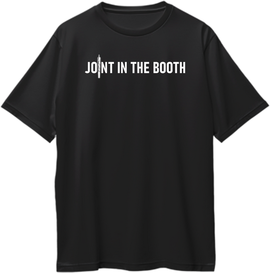 Joint In The Booth Seedhe Maut Oversized Unisex T-Shirt featuring a relaxed, streetwear design. Perfect for fans of Seedhe Maut and those who love a laid-back, oversized styl