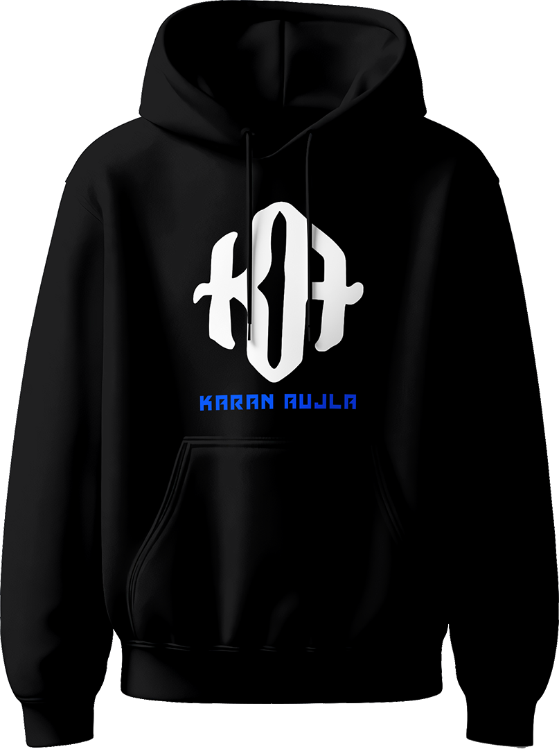 Karan Aujla unisex hoodie featuring the iconic KA logo, designed for Punjabi music fans seeking comfort and style.