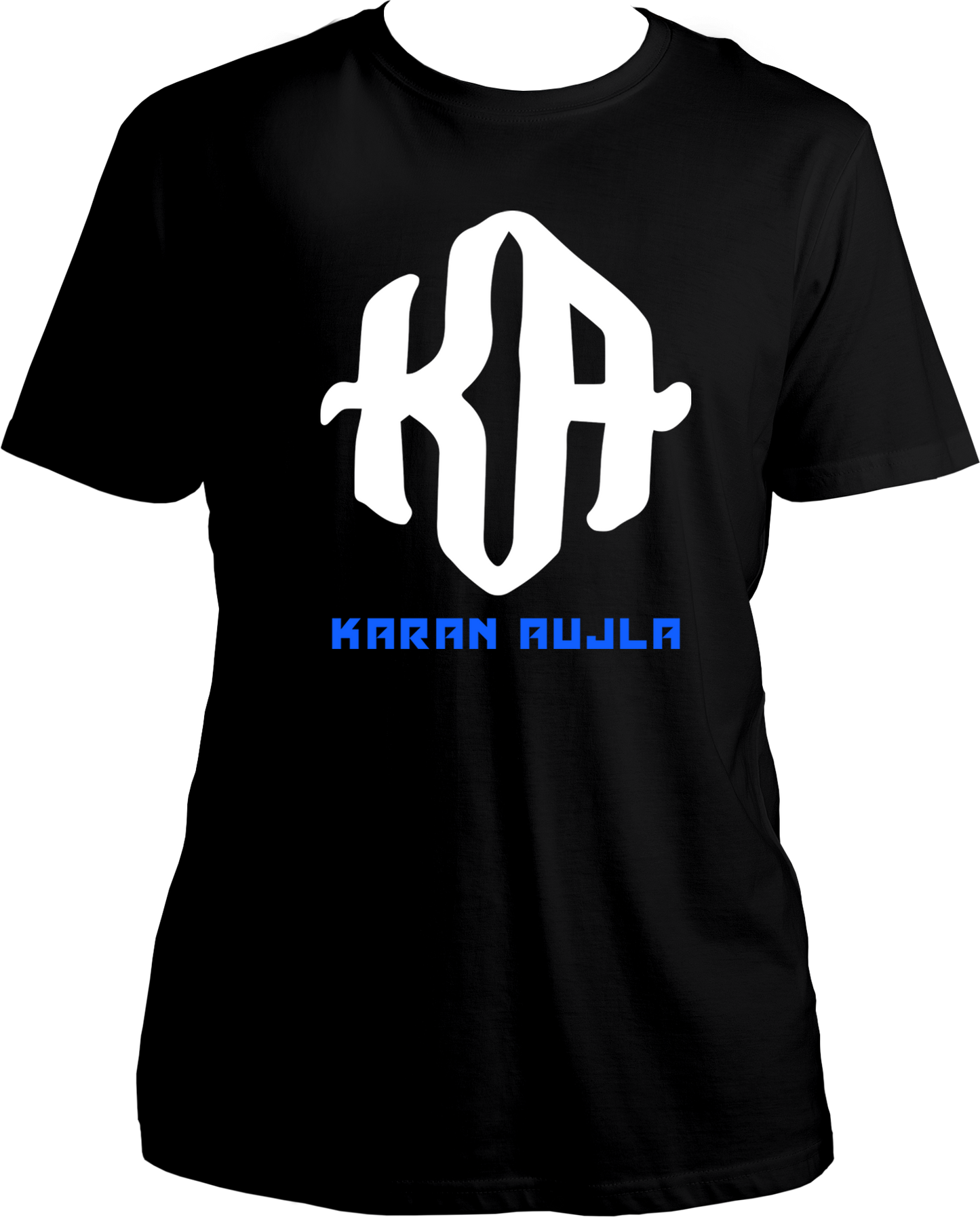 Unisex Karan Aujla T-shirt featuring iconic KA logo, perfect for fans of Punjabi music.