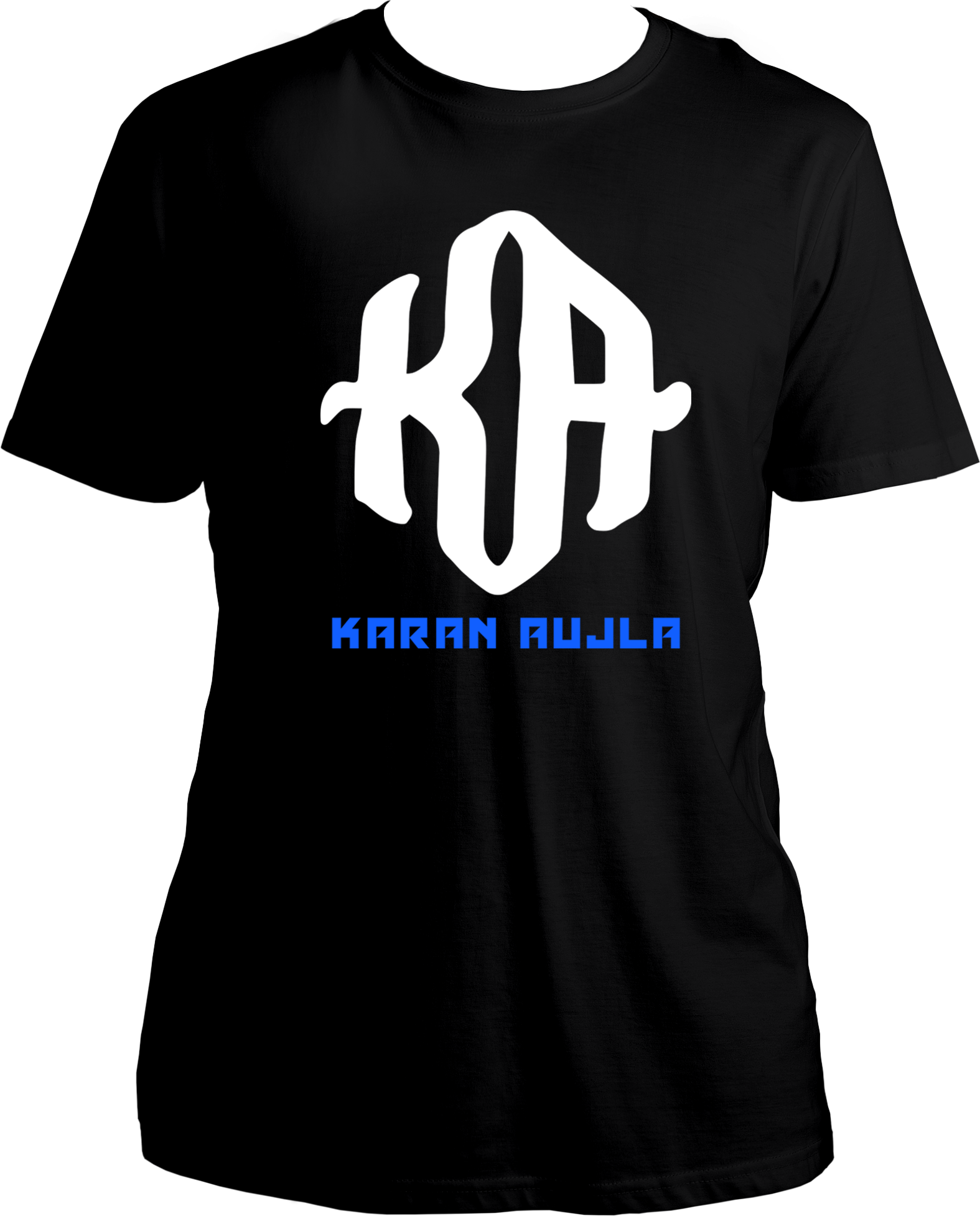 Unisex Karan Aujla T-shirt featuring iconic KA logo, perfect for fans of Punjabi music.