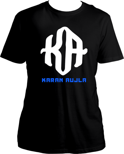 Unisex Karan Aujla T-shirt featuring iconic KA logo, perfect for fans of Punjabi music.