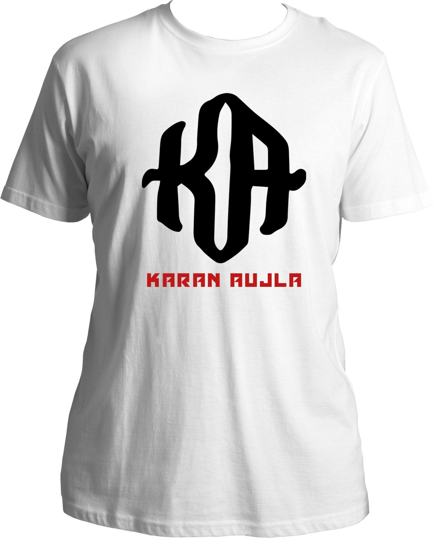 Unisex Karan Aujla T-shirt featuring iconic KA logo, perfect for fans of Punjabi music.