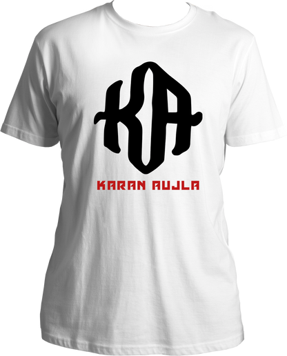 Unisex Karan Aujla T-shirt featuring iconic KA logo, perfect for fans of Punjabi music.
