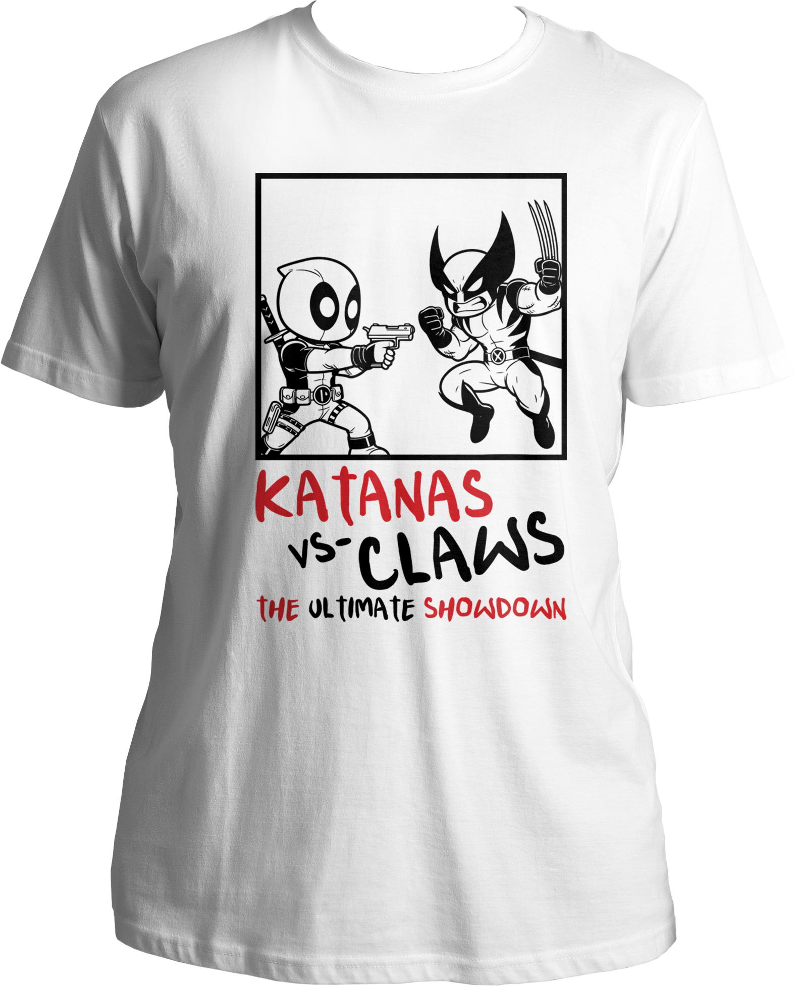 Katanas Vs Claws Deadpool & Wolverine Unisex T-Shirts.