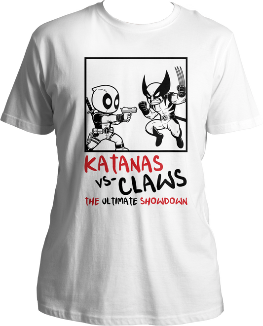 Katanas Vs Claws Deadpool & Wolverine Unisex T-Shirts.