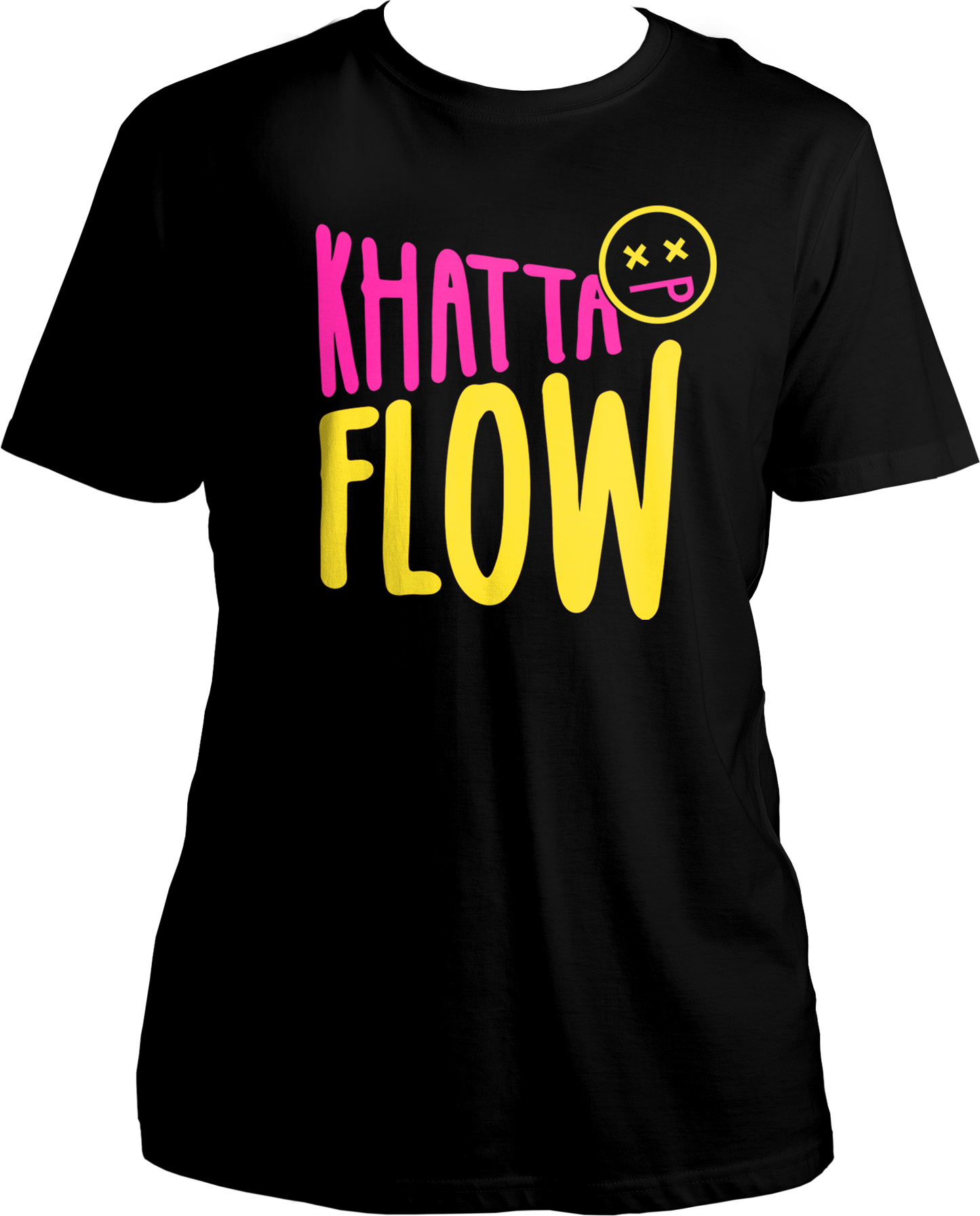 Featuring a design that captures the essence of "Khatta Flow," this tee is a must-have for every fan of thought-provoking lyrics, powerful storytelling, and infectious beats.  Krsna's verses intertwine seamlessly with Seedhe Maut's signature style, creating a musical masterpiece that resonates with authenticity and raw talent. Now, you can wear your admiration for their collaborative artistry with pride and style.