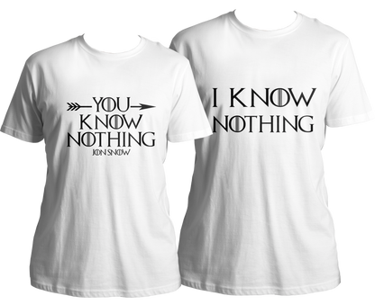 Know Nothing Couple Combo Unisex T-Shirts