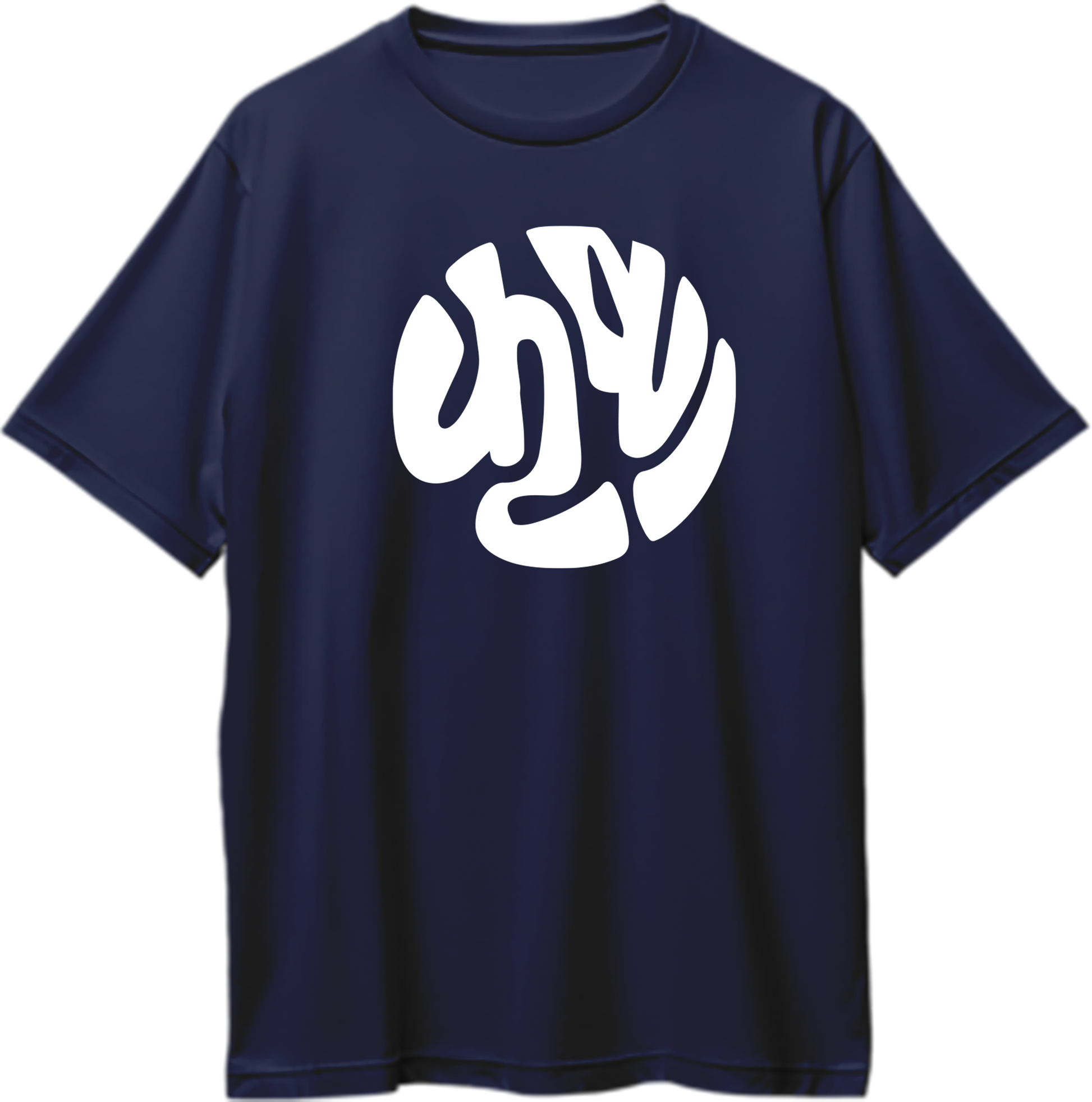 Navy Blue Shri Krishna कृष्ण oversized T-shirt with bold Krishna bhakti design by Garrari