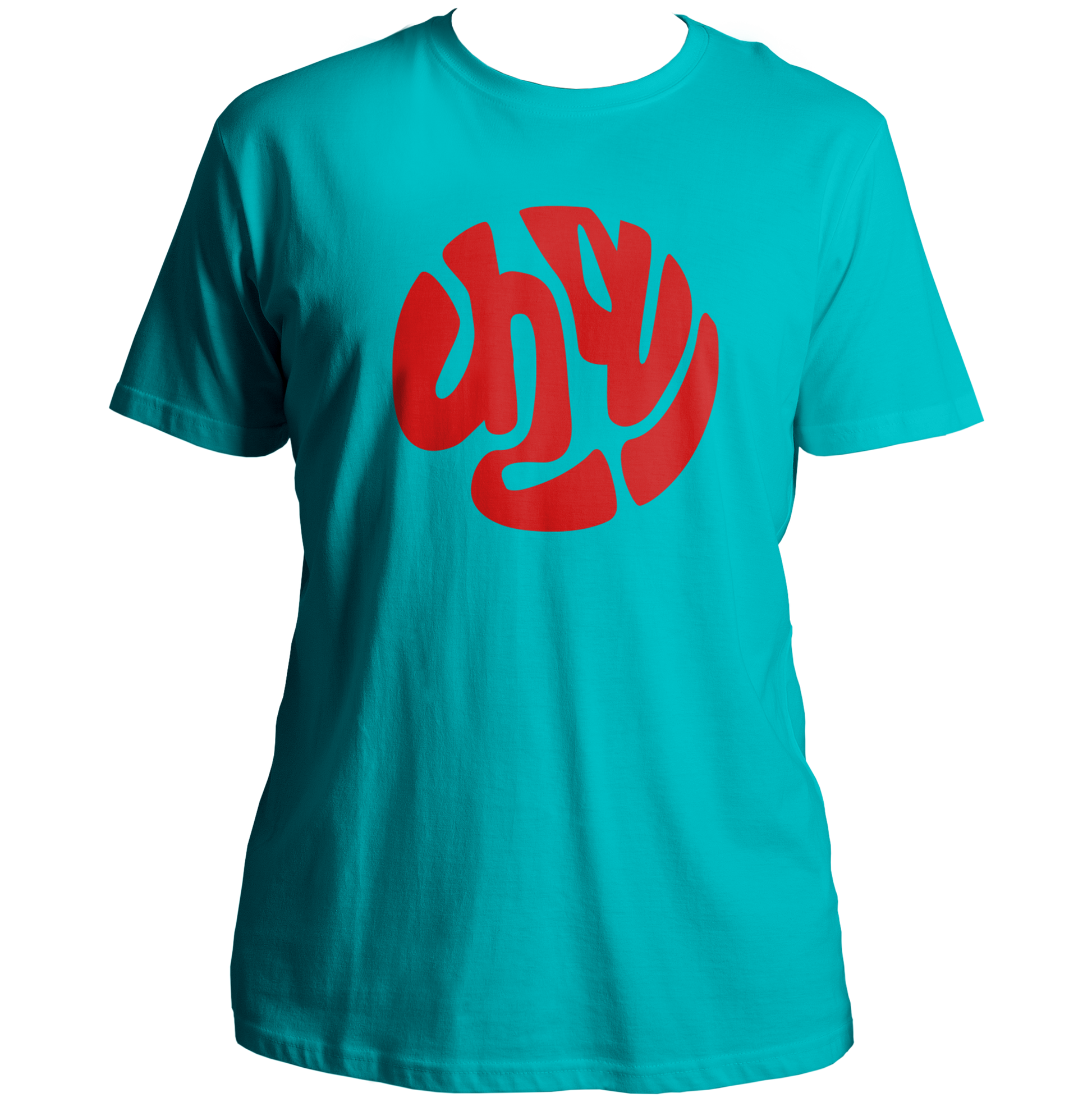 Aqua Blue Shri Krishna कृष्ण T-shirt with Krishna naam typography by Garrari