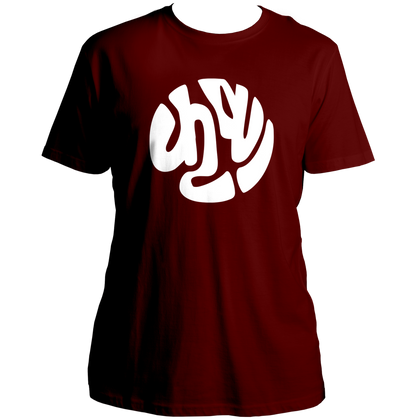 Maroon Shri Krishna कृष्ण T-shirt with Hindi Krishna name print by Garrari