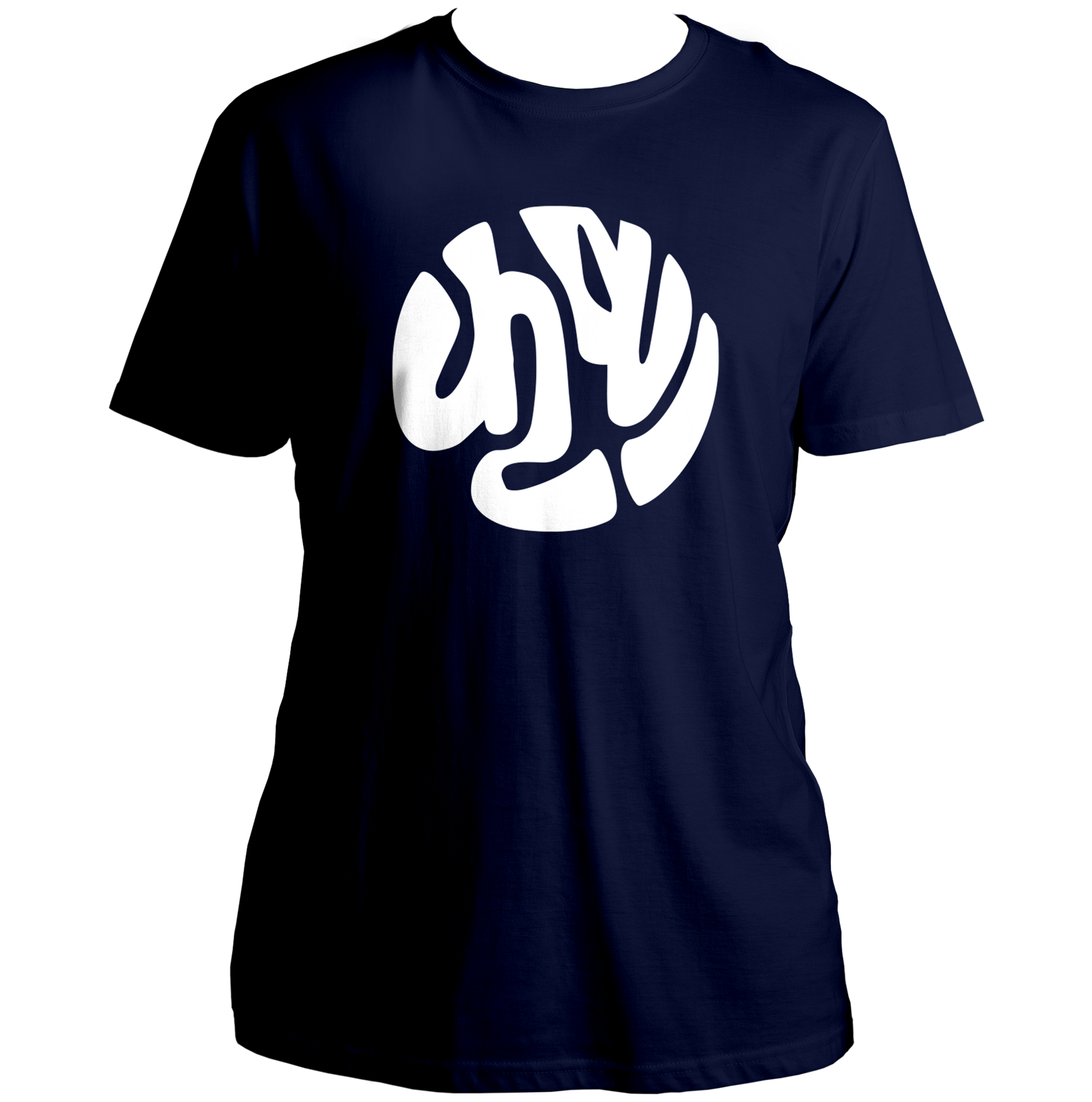 Navy Blue Shri Krishna कृष्ण T-shirt with Shri Krishna devotional artwork by Garrari