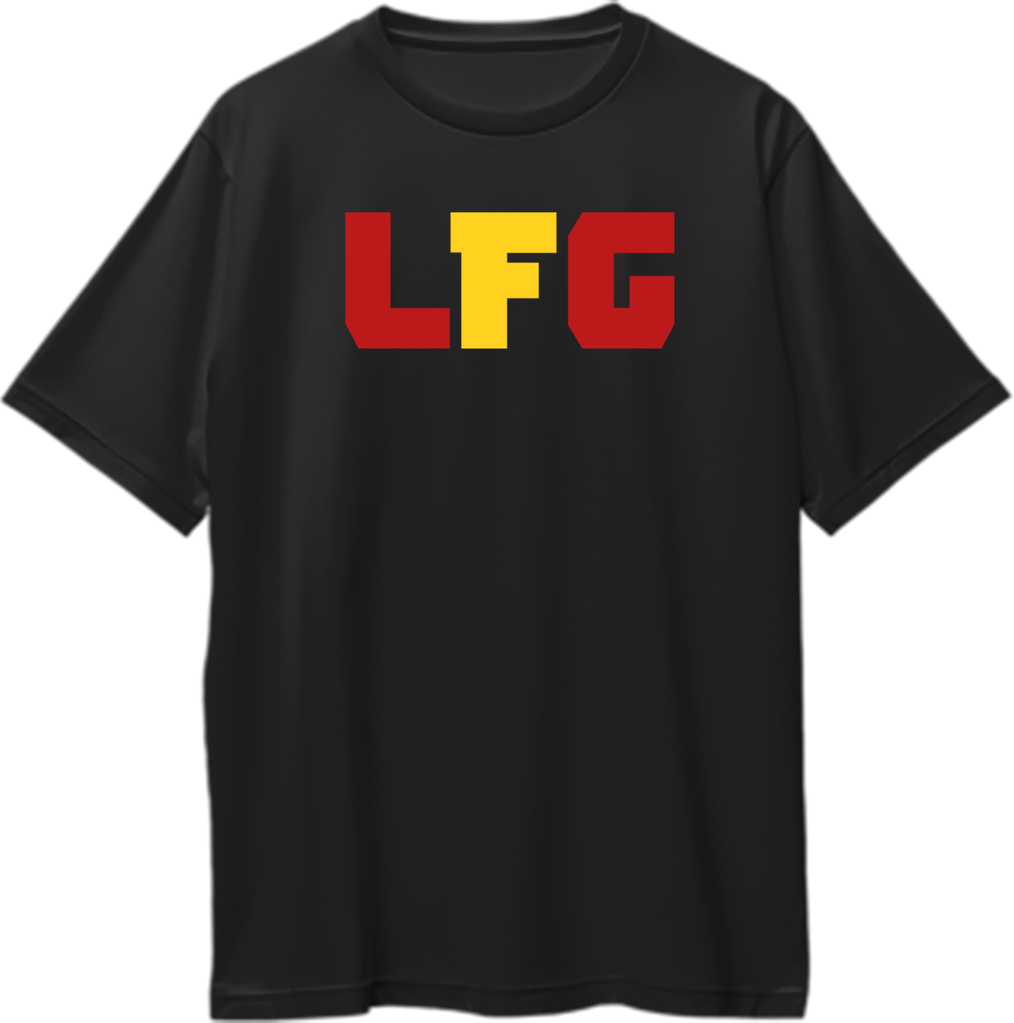 "Oversized unisex t-shirt featuring Deadpool with LFG text, perfect for fans of Deadpool's chaotic energy."