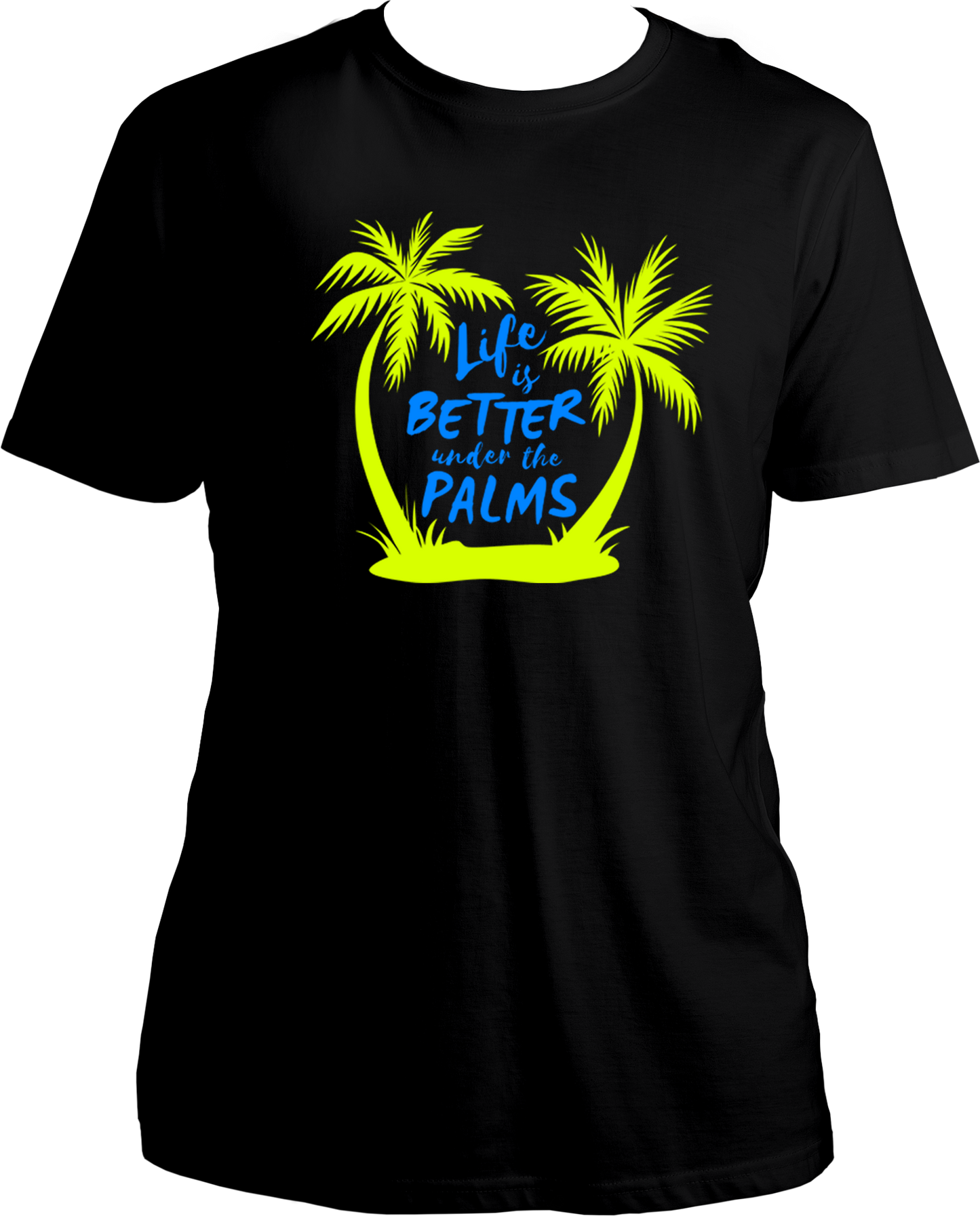 Relax under the palms in this stylish, comfy "Life Is Better Under The Palms" Vacation T-Shirt! Perfect for men, women and kids, this 100% Cotton T-shirt from Garrari is the perfect way to make memories on your next family trip. Make your next beach vacation extra special!