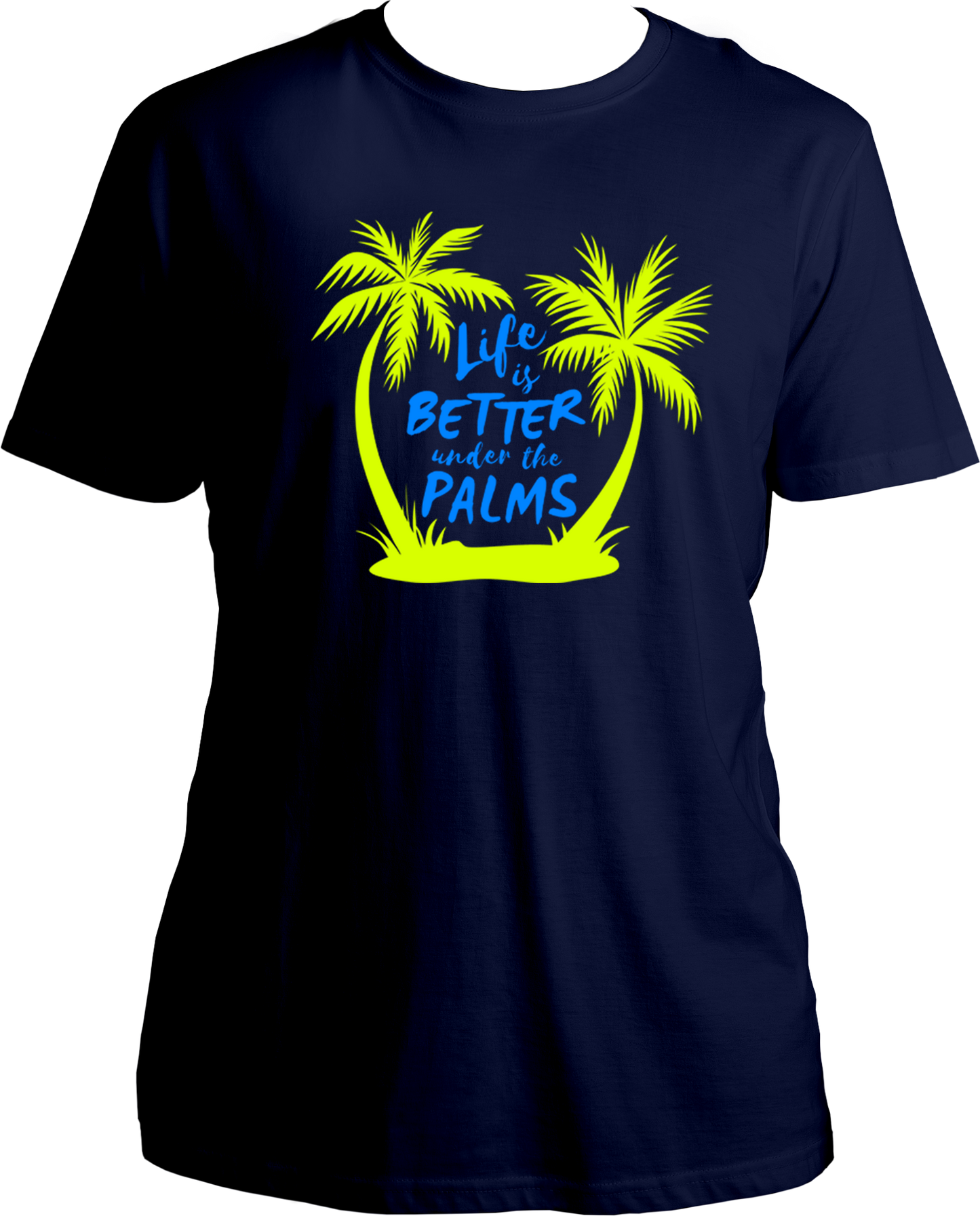 Relax under the palms in this stylish, comfy "Life Is Better Under The Palms" Vacation T-Shirt! Perfect for men, women and kids, this 100% Cotton T-shirt from Garrari is the perfect way to make memories on your next family trip. Make your next beach vacation extra special!
